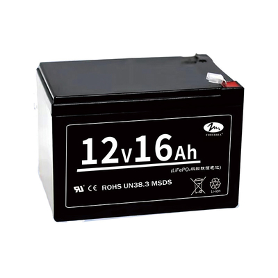 επανακαταλογηστέα 12 βολτ μπαταριών λίθιου 204.8Wh 12v16ah Lifepo4 για το σύστημα UPS