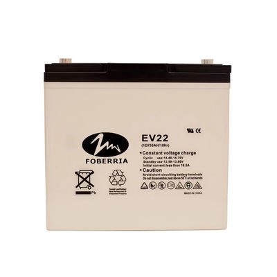 12v 55ah EV μολύβδου στην όξινη μπαταρία θειικού οξέος μπαταριών EV22 ηλεκτρο τρίκυκλη